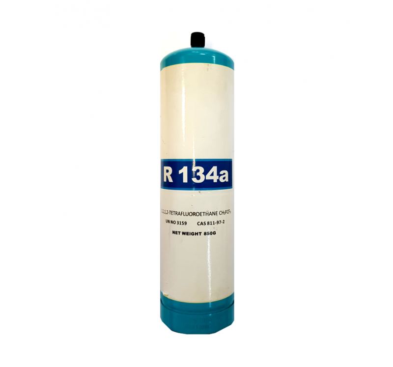 Фреон R-134a по 1200 бр./850 нетто гр.  (с клапанном, многоразовый баллон, обычный шланг 1/4) 