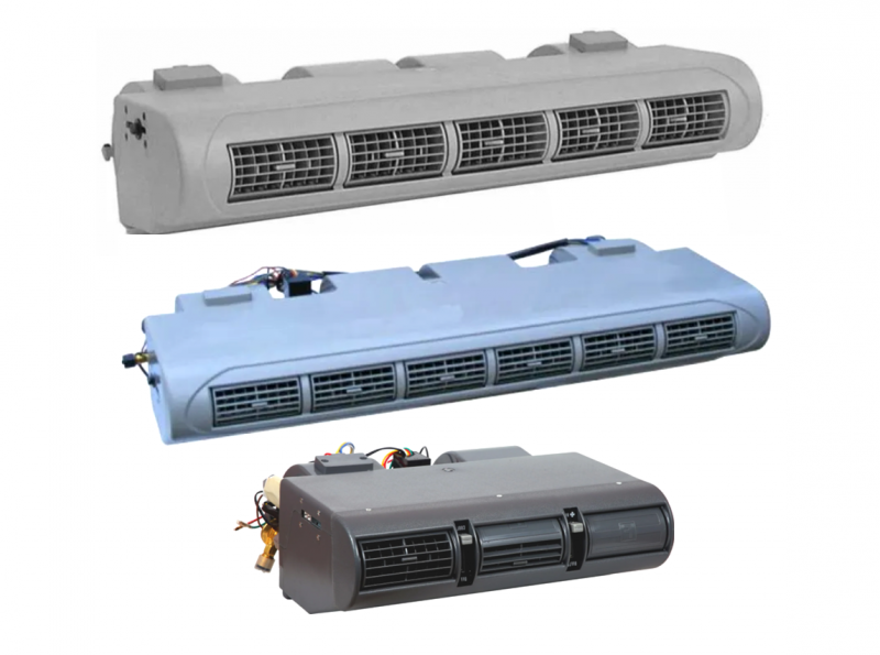 Испаритель 848-100, тепло-холод 12V,  LHD (фреоновые выходы с левой стороны, "тосольные" справа  ), 