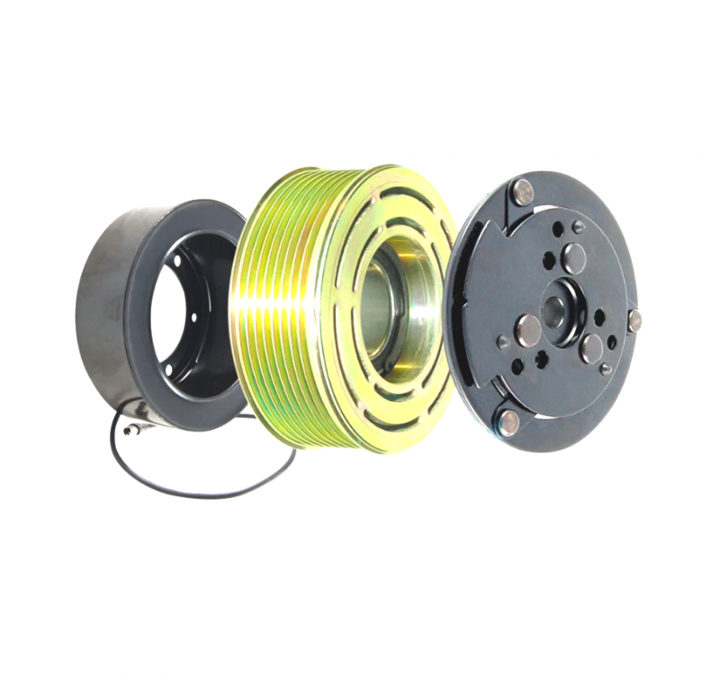 Комплект: Муфта,Шкив,Прижимная пластина,Пыльник аналог Denso, 12V, 8PK, pully outer D-144, 10РА17С, 